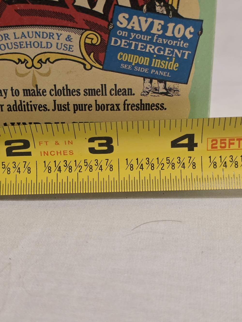 Retro 20 Mule Team BORAX Cleaner Collector Tin Laundry Room Decor Empty 6½" X 4" - Picture 9 of 9